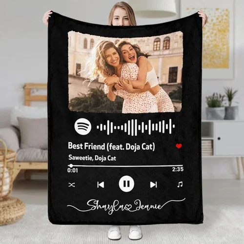 Miniatura 9 de D-Story Manta personalizada con fotos con cualquier texto - Mantas con imágenes personalizadas para Navidad, cumpleaños, regalos para parejas