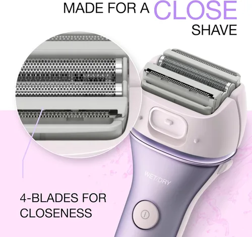 Miniatura 2 de Panasonic Afeitadora eléctrica para mujeres, afeitadora inalámbrica de 4 cuchillas, accesorio para bikini, recortadora desplegable, operación húmeda