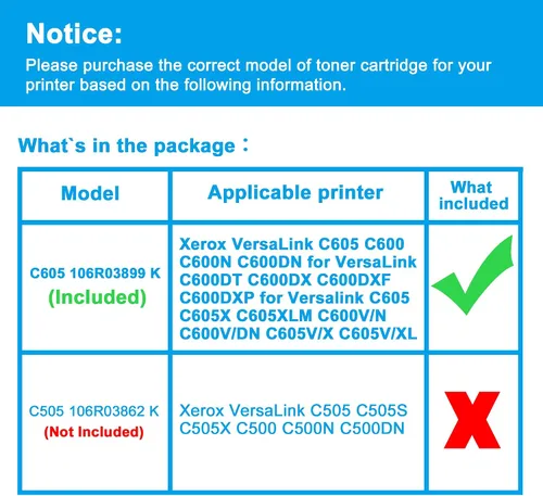 Miniatura 2 de LCL Cartucho de tóner remanufacturado de repuesto para Xerox VersaLink C605 C600 C600N C600DN 106R03899 VersaLink C600 C605 C600DT C600DX C600DXF