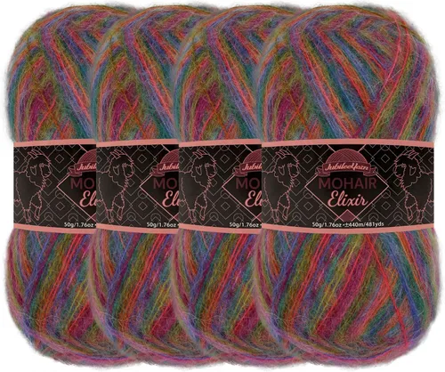 Miniatura 17 de JubileeYarn Mohair Elixir Yarn - 50g/Skein Baby Wool Blend - Cosmopolitan - 1 Skein