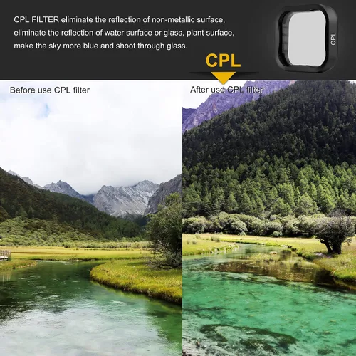 Miniatura 7 de GEPULY 4-Pack Filtro CPL ND para Lente de Cámara ND8 ND16 ND32 - Kit de Filtros de Densidad Neutra y Polarizante para Hero 5/Hero 6/Hero 7 Negro