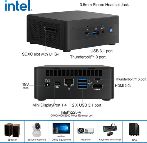 Miniatura 3 de NUC 11 Panther Canyon NUC11PAHi5 Mini PC para Intel NUC 11 con Intel Core i5-1135G7 (16GB RAM+512GB NVMe SSD) hasta 4.2GHz Turbo, 4core,28W