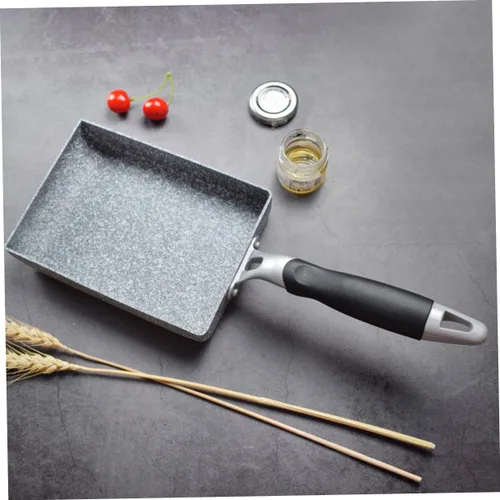 Miniatura 3 de COLLBATH Sartén rectangular antiadherente Tamagoyaki japonés para panqueques enrollados, utensilios de cocina para freír fácilmente y preparar