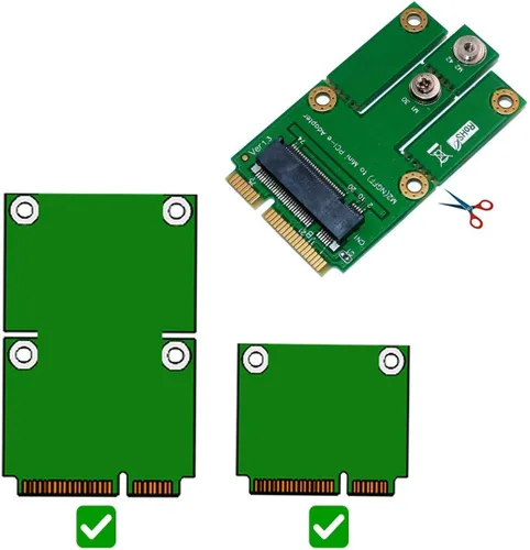 Miniatura 5 de M. 2 NGFF Key B a Mini PCI-E adaptador con ranura para tarjeta SIM para módulo a placa base Mini PCI-E