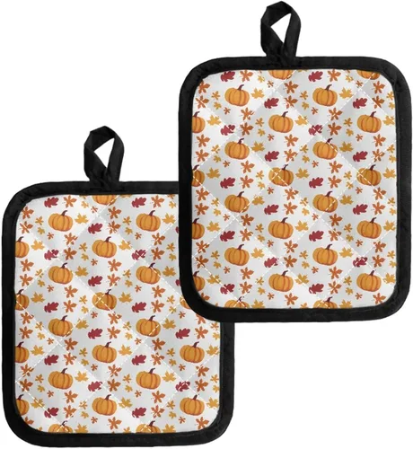 Miniatura 30 de Juego de soportes para macetas de flores rojas de pollo blanco y negro, resistentes al calor, almohadillas calientes para horno, antideslizantes