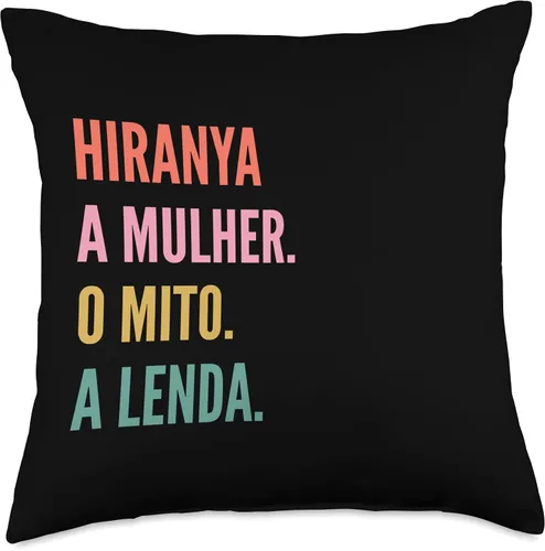 Miniatura 4 de Funny Portuguese First Name Design - Hiranya Throw Pillow