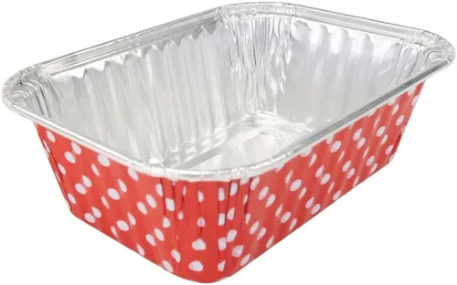 Miniatura 5 de KitchenDance - Mini moldes desechables de aluminio con tapas, 6 onzas, rectangulares de tamaño individual, moldes para hornear de papel de aluminio