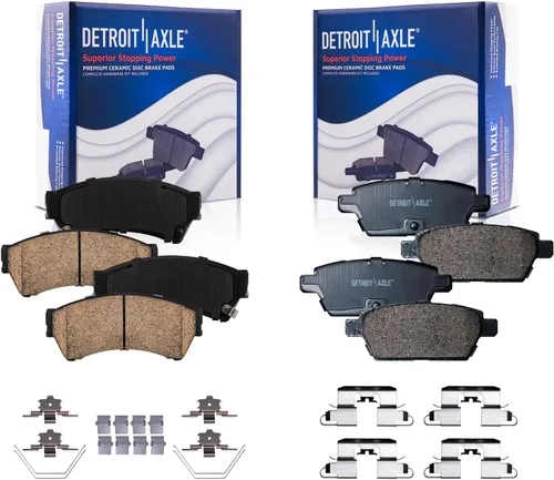 Miniatura 14 de Detroit Axle - Kit de freno trasero para Ford Fusion Lincoln MKZ Zephyr Mazda 6 Mercury Milan, repuesto de pastillas de freno de cerámica