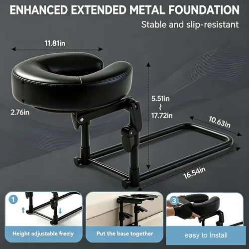 Miniatura 2 de Reposacabezas de masaje para cama, soporte facial de masaje ajustable en casa, kit de mesa de masaje portátil para colchón de dormir, cojín