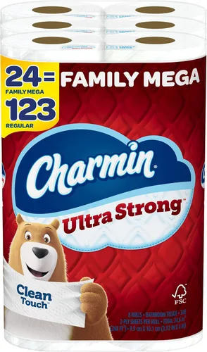 Miniatura 2 de Broan-Nutone Bolsas compactadoras 15TCBL para modelos de 15 pulgadas de ancho (paquete de 12 bolsas) y papel higiénico Charmin ultra fuerte