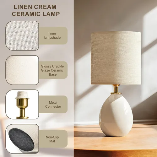 Miniatura 3 de Dawnwake Juego de 2 lámparas de mesa de 18.5 pulgadas para sala de estar, dormitorio, lámparas de noche para mesitas de noche, lámparas modernas