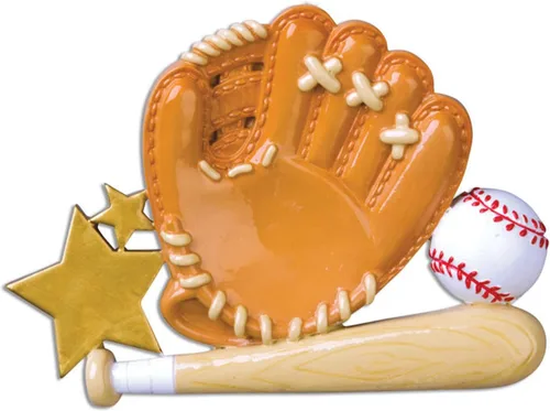 Miniatura 5 de Adorno de Navidad de béisbol personalizado Recuerdo deportivo personalizado con nombre y año Decoración de árbol de vacaciones de béisbol hecha