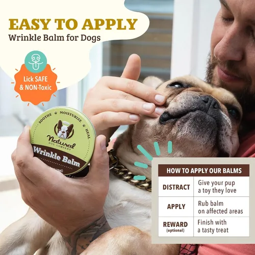 Miniatura 4 de Natural Dog Company Bálsamo antiarrugas para perros – Bálsamo antiarrugas para perros para pliegues de la piel, arrugas faciales y arrugas, crema