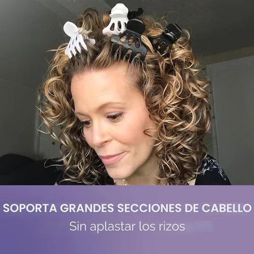 Miniatura 6 de Curl Keeper Pinzas de pelo para cabello grueso y fino, pinzas de garra con dientes anchos (paquete de 12) - Pinzas grandes para mujeres - Soporte