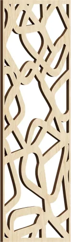 Miniatura 174 de Acme Paneles de pared decorativos de madera con calado, 9 3/8 pulgadas de ancho x 24 3/8 pulgadas de alto x 1/4 de alto, roble rojo