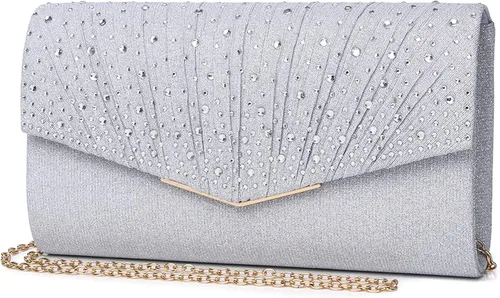 MUDUO Monederos de mano con diamantes de imitación para mujer, monederos y bolsos formales de boda, fiesta, graduación, bolsas de dinero, regalo de