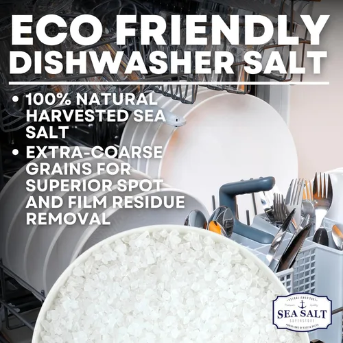 Miniatura 2 de Sal de lavavajillas, suavizante de agua natural, sal marina gruesa de grado alimenticio compatible con lavavajillas Miele, Thermador, Whirlpool