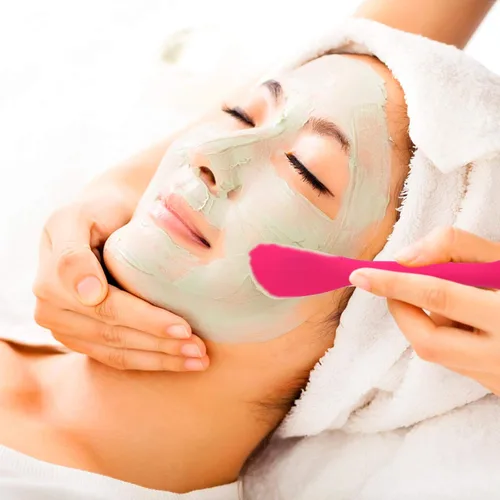 Miniatura 7 de Minkissy Cepillo masajeador limpiador facial de silicona, 2 piezas, con espátula facial de doble cara para limpieza exfoliante