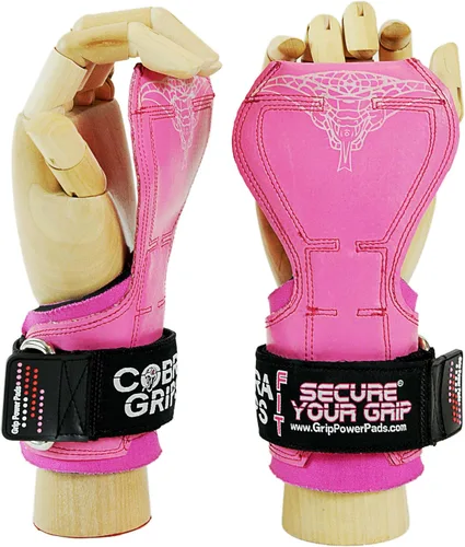 Miniatura 46 de Cobra Grips Weight Lifting Gloves with Adjustable Neoprene Padded Wrist Wraps - Heavy Duty Alternative to Power Lifting Hooks for Deadlifts