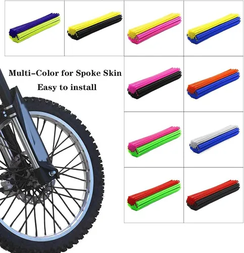 Miniatura 5 de Worldmotop - Juego de 72 fundas para radios de motocross, repuesto universal para Yamaha, Honda, BMW, Suzuki Kawasaki, fundas para radios de rueda