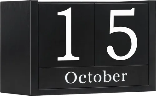 Miniatura 9 de Calendario de Bloques de Madera para Escritorio, Calendario Perpetuo de Escritorio de Tamaño Pequeño, Lindo Juego de Bloques de Fecha para Rosa