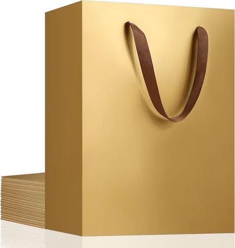 Miniatura 39 de EUSOAR Bolsas de compras de papel con asas, paquete de 25 bolsas pequeñas de papel kraft de 5.9 x 2.3 x 7.8 pulgadas, bolsa de mercancía