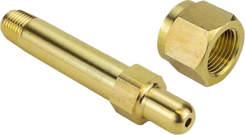Miniatura 14 de SÜA - Reemplazo de tuerca y pezón para reguladores de acetileno y cloruros de etilo CGA-300 - Longitud del pezón: 3-1/2'' - Rosca lateral