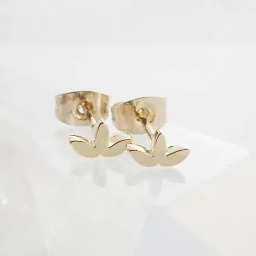 Miniatura 6 de HONEYCAT Mini pendientes de loto en oro, oro rosa o plata, joyería minimalista y delicada