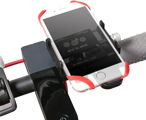 Miniatura 2 de GUB Soporte universal para teléfono, ajustable, compatible con iPhone 8 Plus y otros teléfonos inteligentes, color negro con banda