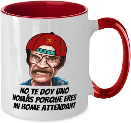 Miniatura 2 de Regalo para asistente a domicilio taza de café 2 colores roja y blanco no te doy una nomas