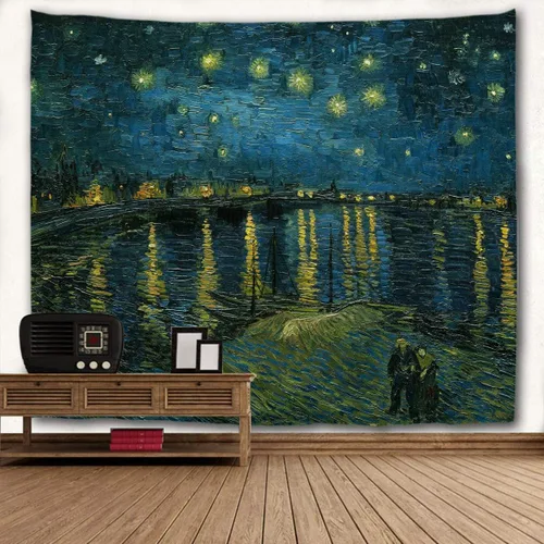Miniatura 9 de WIHVE - Tapiz para colgar en la pared, de diseño floral bohemio, hippie, psicodélico, étnico, decorativo, de tela para dormitorio, decoración