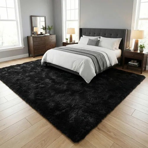Miniatura 5 de Alfombra suave y esponjosa para dormitorio, alfombra de felpa lanuda de 7 x 10, alfombra antideslizante y mullida para sala de estar, habitación