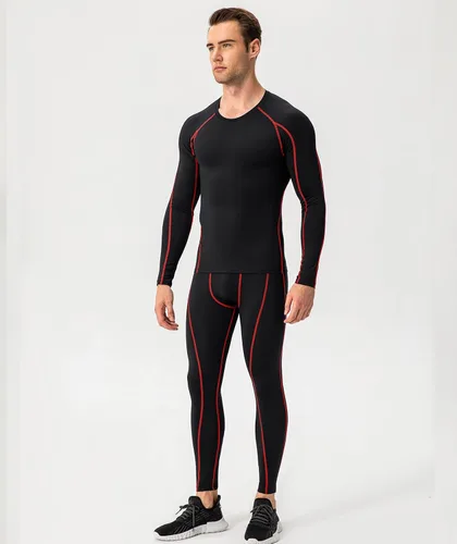 Miniatura 9 de Camiseta de compresión para hombre, de manga larga, atlética, para entrenamiento, camiseta deportiva activa, camiseta interior de ajuste seco