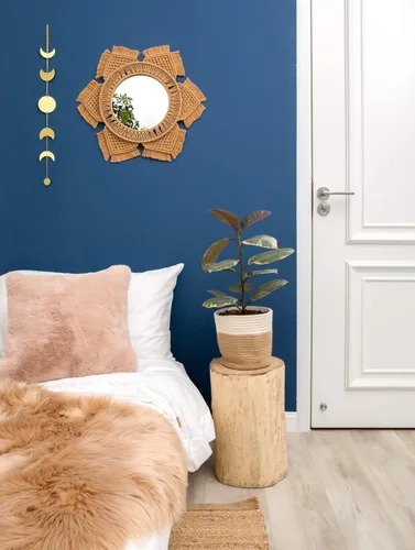 Miniatura 3 de Mkono Colgante de Pared de Fases Lunares de Metal Decoración Bohemia para el Hogar Guirnalda de Luna Elegante Vertical para Dormitorio Cuarto