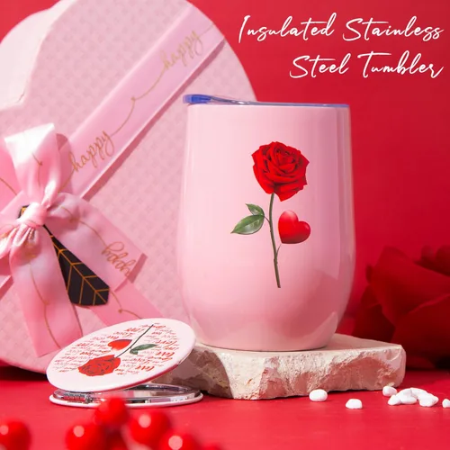 Miniatura 3 de Honxicur Regalo para madre y mujer, regalos de cumpleaños para novia, ideas únicas, caja de cesta de regalo con diseño de rosa con texto en inglés