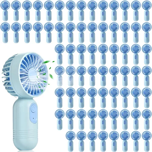Miniatura 56 de Rossesay Miniventilador portátil a granel, lindo ventilador de mano ligero, pequeño ventilador personal de mano y pestañas de 3 velocidades