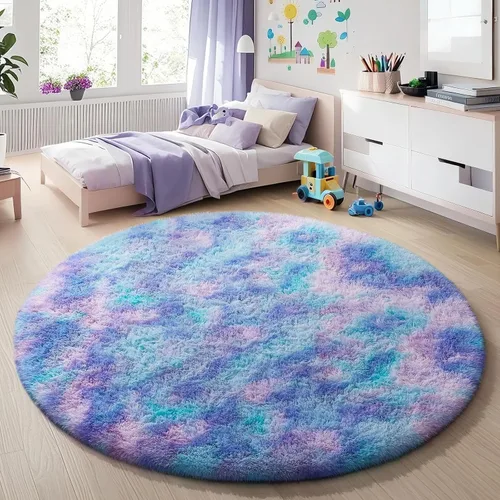 Miniatura 120 de Ophanie Alfombra Verde de Césped, Alfombras de Área para Dormitorio, Alfombra Shag Esponjosa de 4x6 pies, Suave Peluda Afelpada Linda para Niños 7