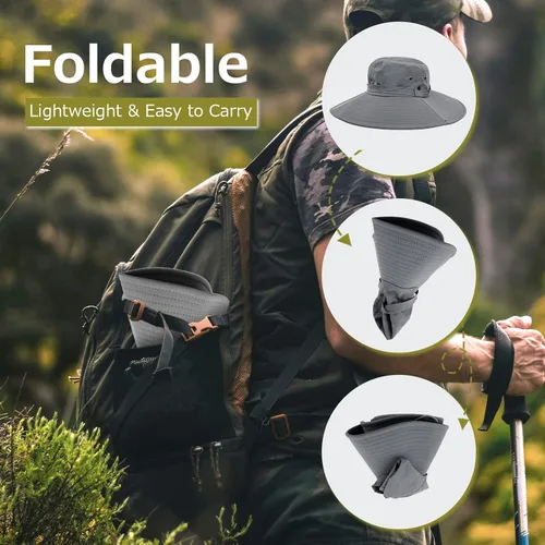 Miniatura 5 de Surblue Sombrero de ala ancha con protección solar UV para pesca, senderismo, camping