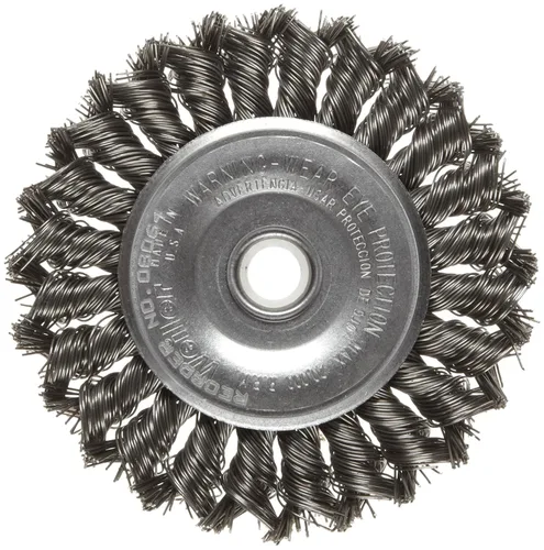 Miniatura 3 de Weiler Dualife cepillo para polvo de rueda de alambre estándar con agujero redondo y nudo parcial, 4", 1