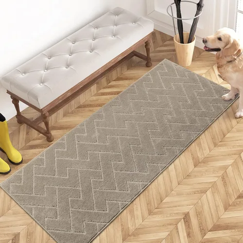 Miniatura 81 de PURRUGS Alfombra de fácil cuidado de 6 x 9 pies, antideslizante, lavable a máquina, tapete para puerta de perro, resistente a las manchas