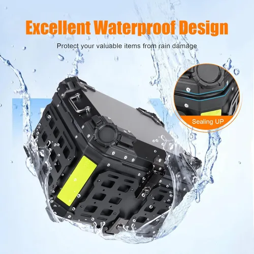 Miniatura 3 de Caja Superior de Motocicleta de 55L con Panel Molle Caja Superior Universal para Motocicletas Adecuada para Guardar Cascos y Equipaje