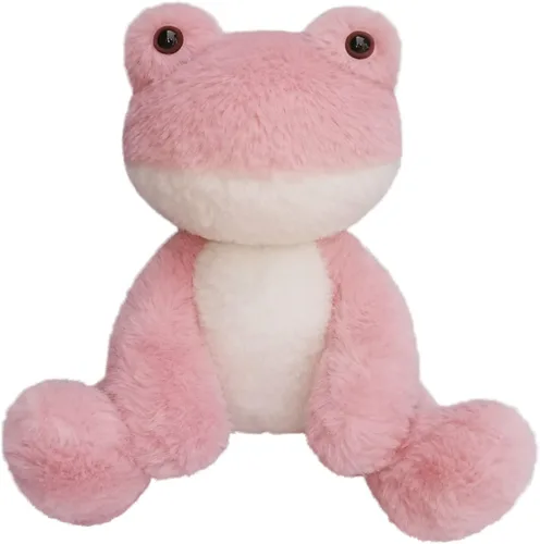 Miniatura 8 de Animal de peluche de rana azul claro, lindo juguete de rana peluda, suave juguete de peluche para niños y niñas, regalos para niños o novia, 8.5