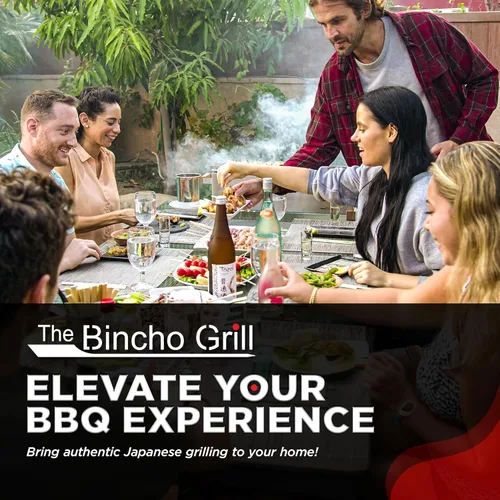 Miniatura 7 de The Bincho Grill Binchotan Carbón para barbacoa japonesa. Yakitori de madera dura natural de alta calidad y todo tipo de parrillas.