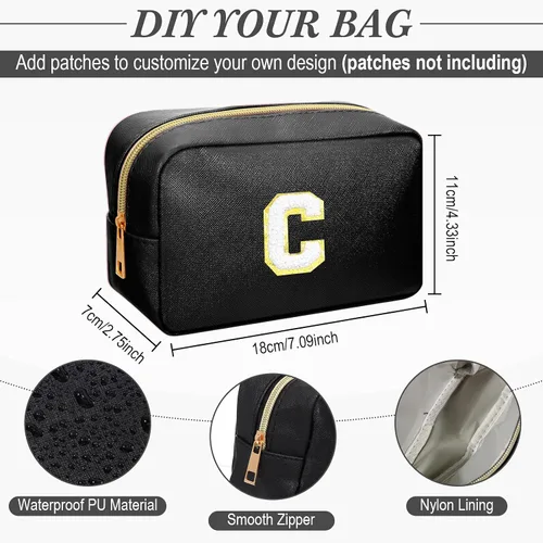 Miniatura 2 de Sweetude 10 bolsas de maquillaje a granel para mujeres, regalo preparatorio, bolsa de cosméticos de piel sintética, pequeña bolsa de aseo