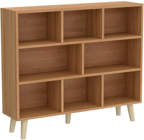 Miniatura 44 de IOTXY Estantería Baja con Estante Abierto - Gabinete de Exhibición Organizador de Pie de Madera de 3 Niveles con Base, Estantería Horizontal Corta
