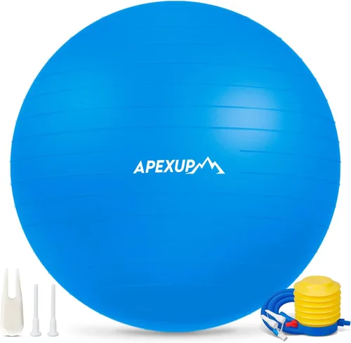 Miniatura 12 de APEXUP Pelota de Yoga Pelota de Ejercicio Antideslizante Resistente para Fitness, Equilibrio y Entrenamiento del Core