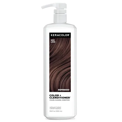 Keracolor Color + Clenditioner - Acondicionador 3 en 1 de depósito de color, acondicionador de limpieza suave con infusión de color de cabello