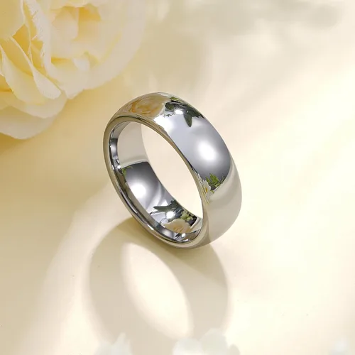 Miniatura 25 de King Will Alianza de boda de carburo de tungsteno para hombres y mujeres, anillos de promesa para parejas abovedados de alto pulido