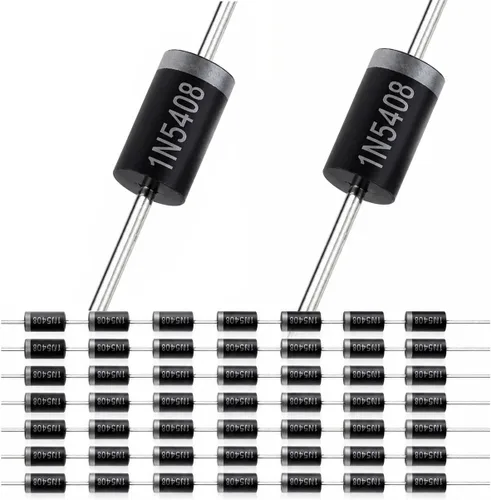 Paquete de 50 piezas Chanzon 1N5408 Rectificador Diodo 3A 1000V DO-201AD (DO-27) Axial 5408 IN5408 3 Amp 1000 Voltios Diodos de Silicio Electrónicos