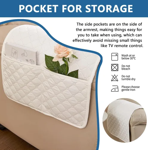 Miniatura 5 de XMAYODS Funda impermeable para sillón con reposabrazos, fundas antideslizantes para sofá y reposacabezas, fundas para respaldo, fundas para sillón